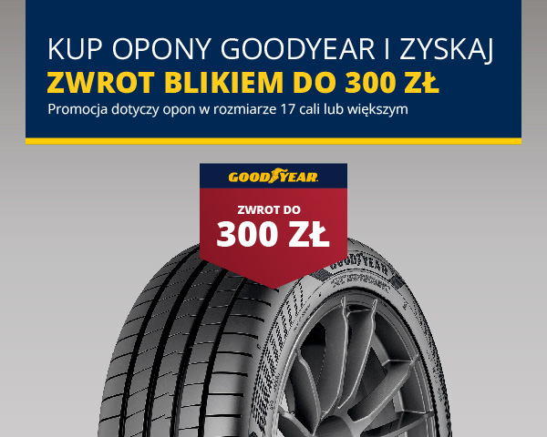 Odbierz do 300zł za zakup opon Goodyear